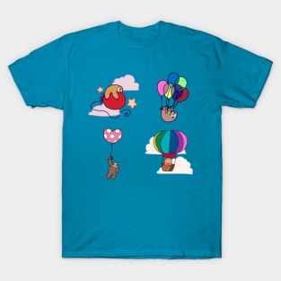 Four Balloon Sloths T-Shirt